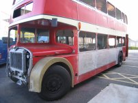557BNG undergoing restoration work at BusWorks