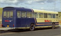 Rear view of AFM113B in Northern Bus livery