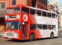 CBD899T in allover advertising livery for Blood Transfusion Service