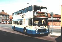 CVF29T in Blue Bus livery with First fleetnames