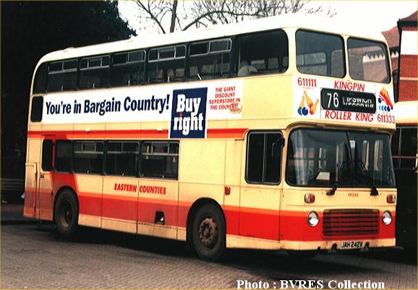 JAH242V in GRT Eastern Counties livery