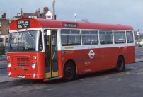 KJD438P in London Transport red and white livery