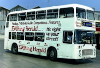 LFJ843W in Evening Herald advertising livery