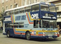 LFJ866W in advertising livery for Vauxhall-Opel