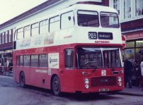 NEL119P in NBC red and white dual-purpose livery