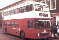 NEL120P in NBC red and white dual-purpose livery