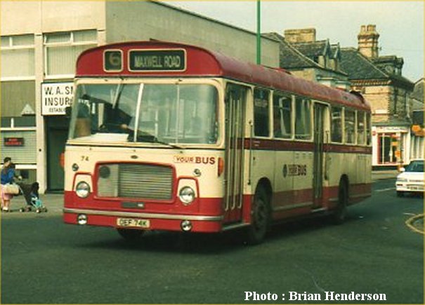 OEF74K in Hartlepool livery