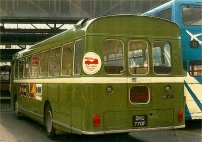 Rear view of OHU770F in NBC green livery
