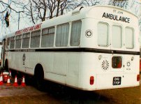Rear view of OHU770F with St Johns Ambulance