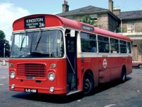 OJD45R in London Transport red and white livery