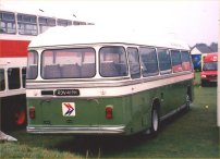 RDV419H restored in NBC green and white dual-purpose livery - rear view