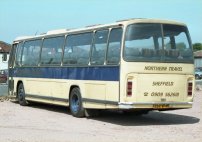 Rear view of SBD222M in Northern Travel livery