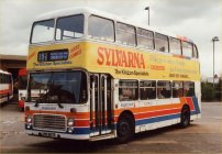 UWV607S in Stagecoach livery with Sylvarna wraparound advert