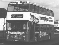 UWV623S in allover advertising livery for Brighton Evening Argus
