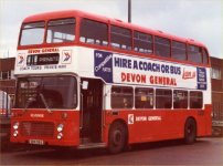 VDV136S with roof on in Devon General NBC open-top livery