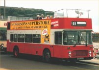 VDV139S in East Yorkshire livery with roof off